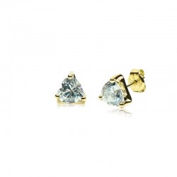 Heart stone 3 claws earrings