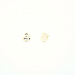Multi-stone heart earrings