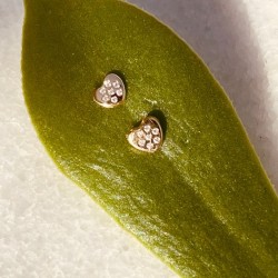 Multi-stone heart earrings