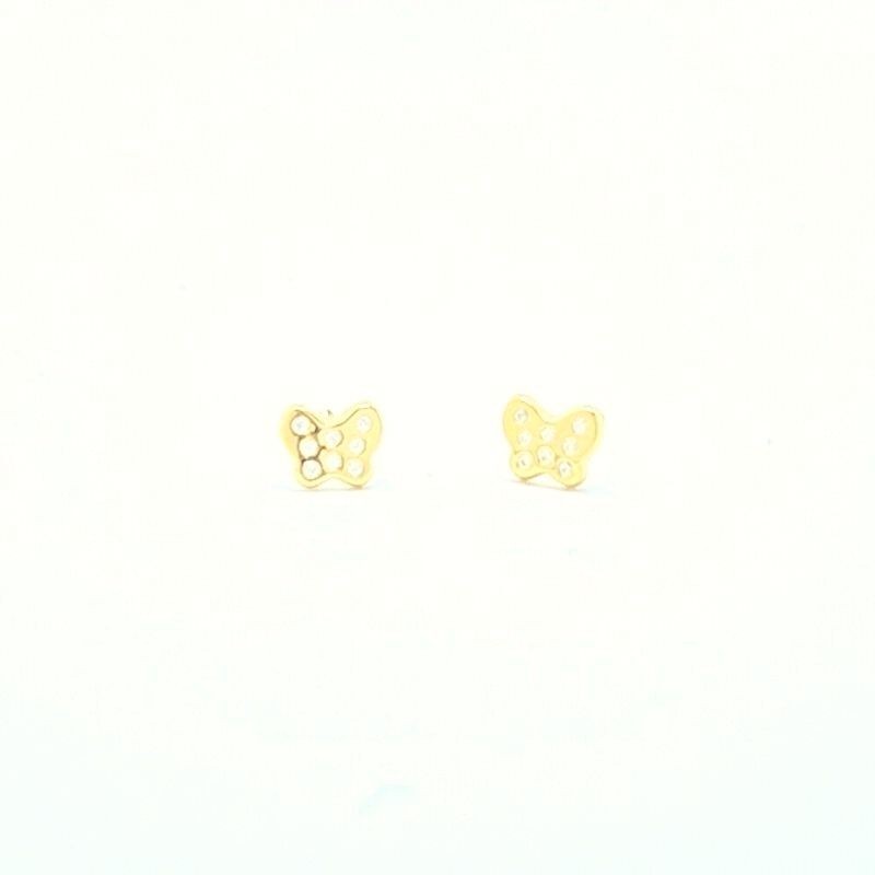 Multi-stone butterfly earrings