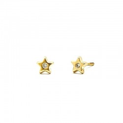 Mini star single stone earrings