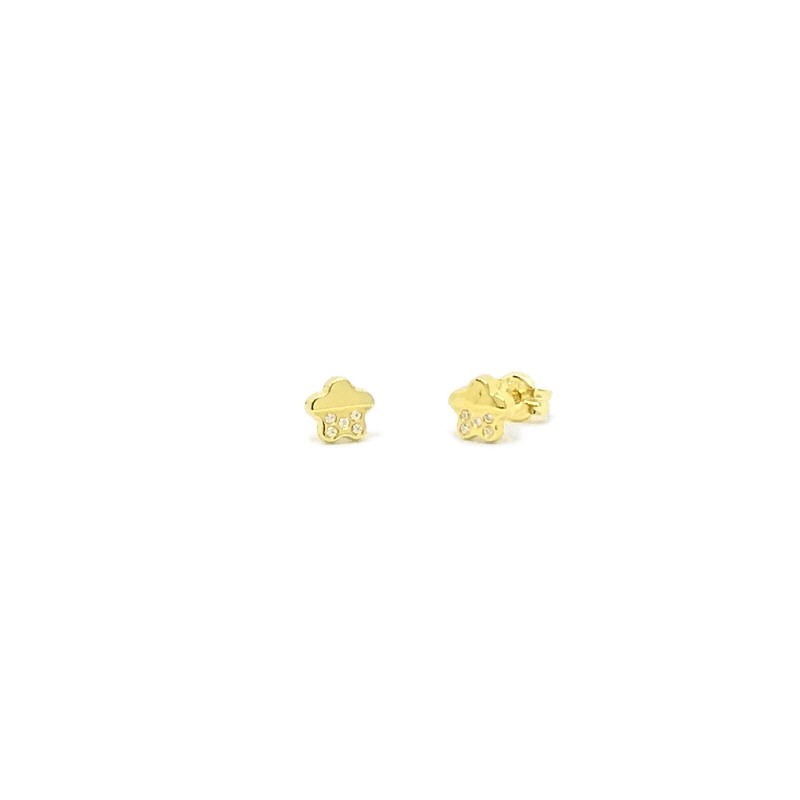 Micro-set flower earrings