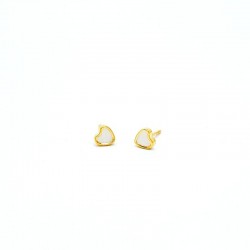 Mother-of-pearl heart earrings