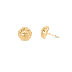 Half carved ball earrings nº4