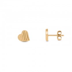 Carved heart earrings
