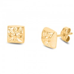 Square stamped earrings