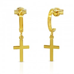 Hoop earrings with Cross