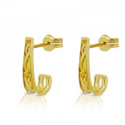 Celtic hoop earrings J shape