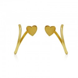 Spiral heart earrings