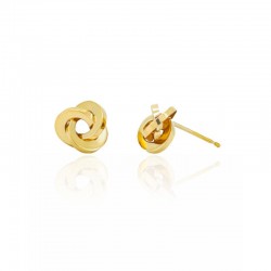 Stamping flat knot earring