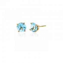 Blue topaz claw earrings
