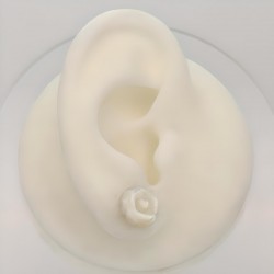 10mm Rose Flower Mother of Pearl Earrings