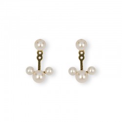 4-6mm pearl jacket earrings