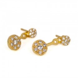 Zircon cluster jacket earrings