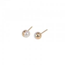 Pearl half sphere earrings