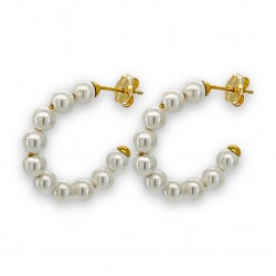 Classic Pearl Hoop Earrings...