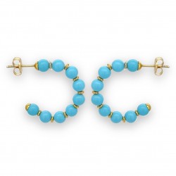 Turquoise Bead Hoop...