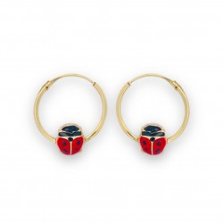 ENAMELLED LADYBUG HOOP...