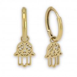 Huggie Hoop Earrings with...