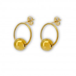 11mm  Ball Hoop Earrings,...