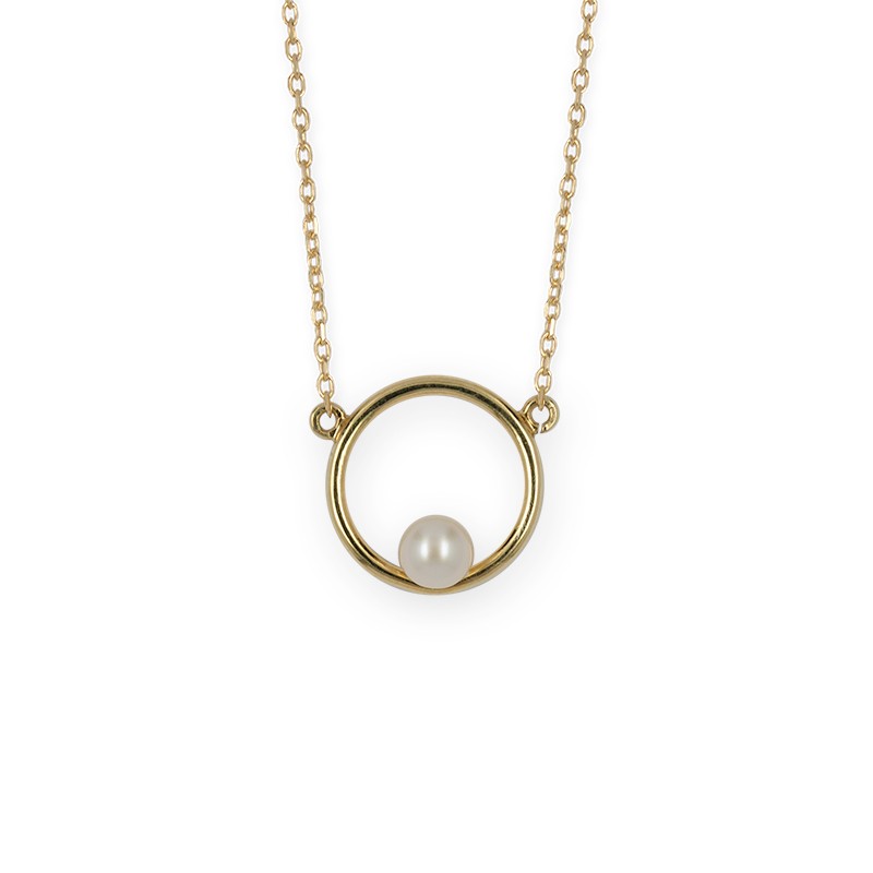 Circle with pearl Necklace