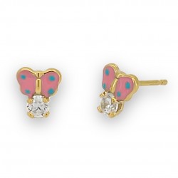 Pendientes de mariposa rosa...