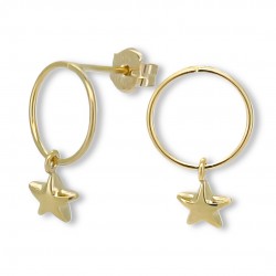 Star Hoop Earrings for...