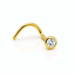 Piercing nariz bisel piedra