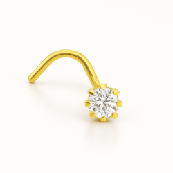 Claw nose piercing with stone