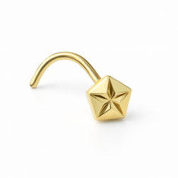 Carved pentagon nose piercing