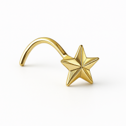 Carved star nose piercing