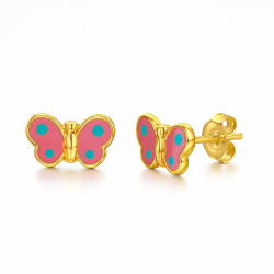 Aretes de Mariposa Rosa con...