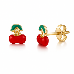 Cherry Enamel Earrings