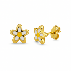 Daisy Flower Enamel Earrings