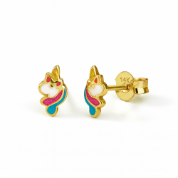 Unicorn enamel earrings