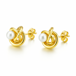 Freshwater Pearl Knot Earrings