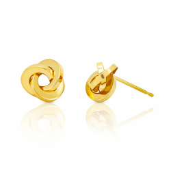 Stamping flat knot earring