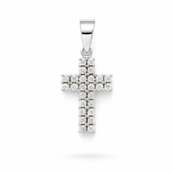Cross pave zircon