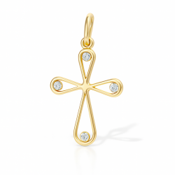 Infinity cross with stones