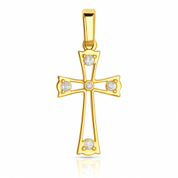 Cross silhouette with stones