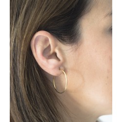 Round wire hoop earrings
