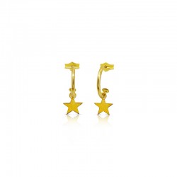 Hoop earrings with star