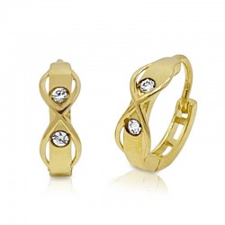 Pendientes aro huggie hilo...