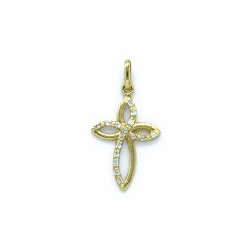 Infinity cross with stones