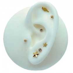 Star ear cartilage piercing