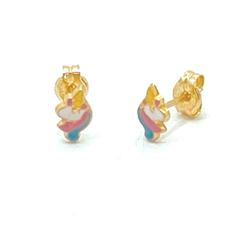 Unicorn enamel earrings