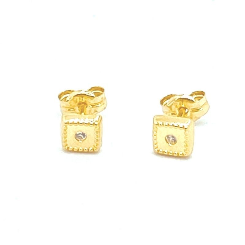 Mini square earrings